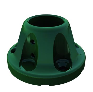 Base para poste Quickfix en color verde