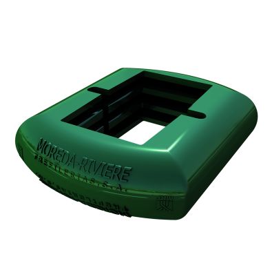 Abrazadera para postes Hércules de 60x40, en color verde