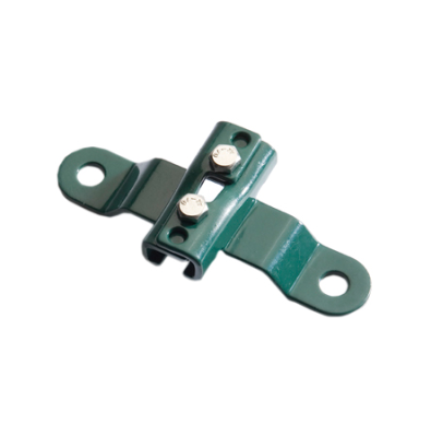 Accesorio de fijación para postes Quickfix con mallas metálicas.