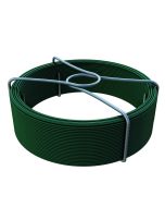 Rollo de alambre de atar en color verde, para fijar mallas metálicas a los postes, o para fijar los alambres de tensión a las mallas