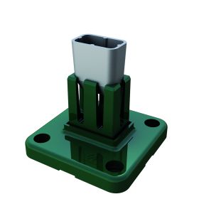 Base de aluminio para poste Hércules en color verde