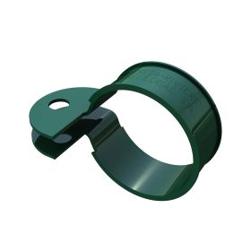 Abrazadera Quickfix en verde para postes redondos de 48mm de diámetro