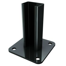 Base de acero para postes Hércules, en color gris antracita